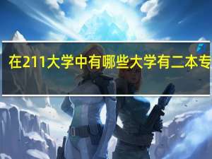 在211大学中有哪些大学有二本专业的