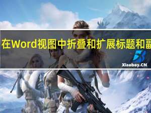 在Word视图中折叠和扩展标题和副标题