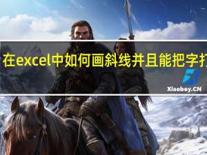 在excel中如何画斜线并且能把字打上去（在excel中如何画斜线）