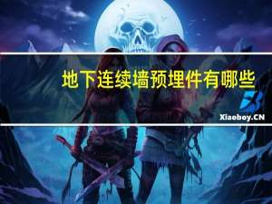 地下连续墙预埋件有哪些