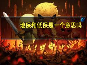 地保和低保是一个意思吗
