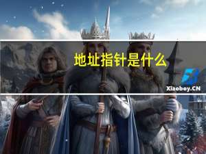 地址指针是什么