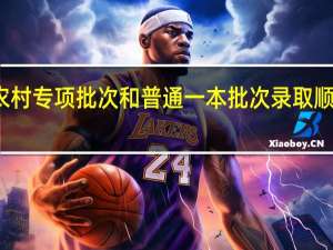 地方农村专项批次和普通一本批次录取顺序是怎样的