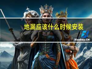 地漏应该什么时候安装