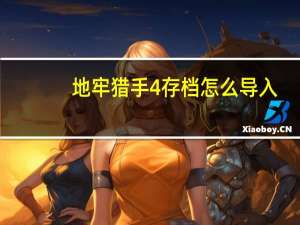 地牢猎手4存档怎么导入（地牢猎手4存档）