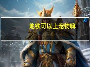 地铁可以上宠物嘛
