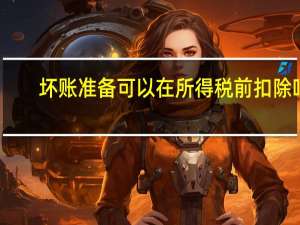 坏账准备可以在所得税前扣除吗