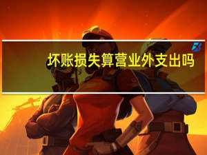 坏账损失算营业外支出吗