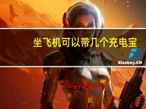 坐飞机可以带几个充电宝