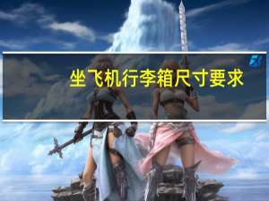 坐飞机行李箱尺寸要求