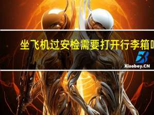 坐飞机过安检需要打开行李箱吗