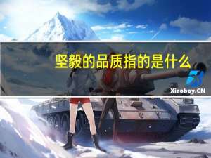 坚毅的品质指的是什么