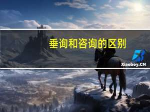 垂询和咨询的区别