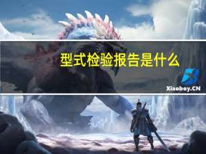型式检验报告是什么