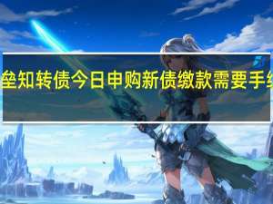 垒知转债今日申购 新债缴款需要手续费吗