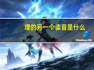 埋的另一个读音是什么