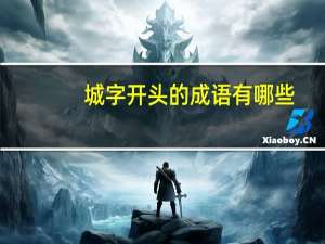 城字开头的成语有哪些
