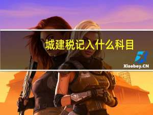 城建税记入什么科目