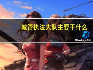 城管执法大队主要干什么（执法大队是干什么的）
