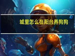 城里怎么在阳台养狗狗