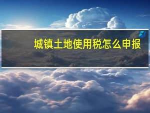 城镇土地使用税怎么申报