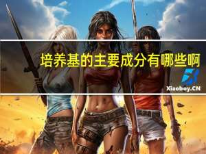 培养基的主要成分有哪些啊