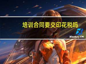 培训合同要交印花税吗