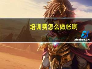 培训费怎么做帐啊