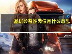 基层公益性岗位是什么意思