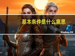 基本条件是什么意思（基本条件）