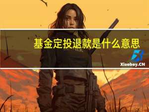 基金定投退款是什么意思