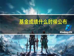 基金成绩什么时候公布