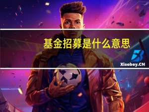 基金招募是什么意思