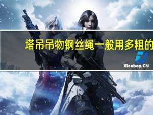 塔吊吊物钢丝绳一般用多粗的