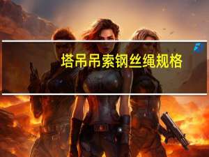 塔吊吊索钢丝绳规格