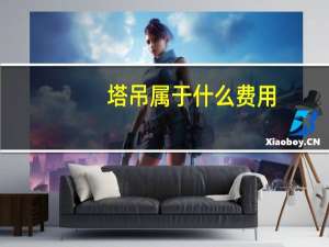 塔吊属于什么费用