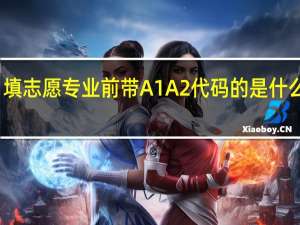 填志愿专业前带A1A2代码的是什么意思