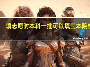 填志愿时本科一批可以填二本院校吗