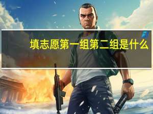 填志愿第一组第二组是什么