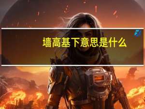 墙高基下意思是什么