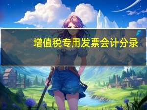 增值税专用发票会计分录