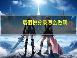 增值税分录怎么做啊