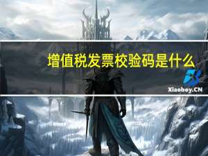 增值税发票校验码是什么（发票校验码是什么）