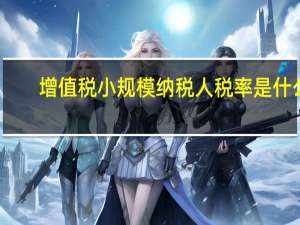 增值税小规模纳税人税率是什么