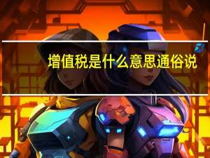 增值税是什么意思通俗说（增值税是什么意思）