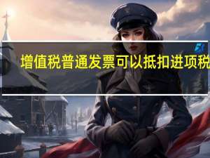 增值税普通发票可以抵扣进项税吗