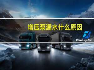 增压泵漏水什么原因