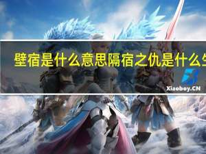 壁宿是什么意思 隔宿之仇是什么生肖