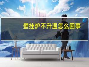 壁挂炉不升温怎么回事