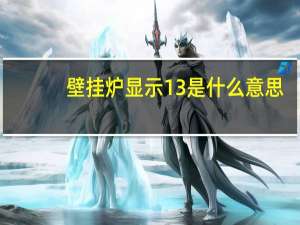 壁挂炉显示13是什么意思